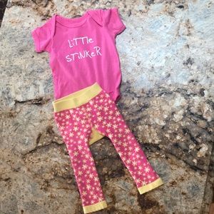 Little Stinker Leggings and Onsie